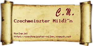 Czechmeiszter Milán névjegykártya